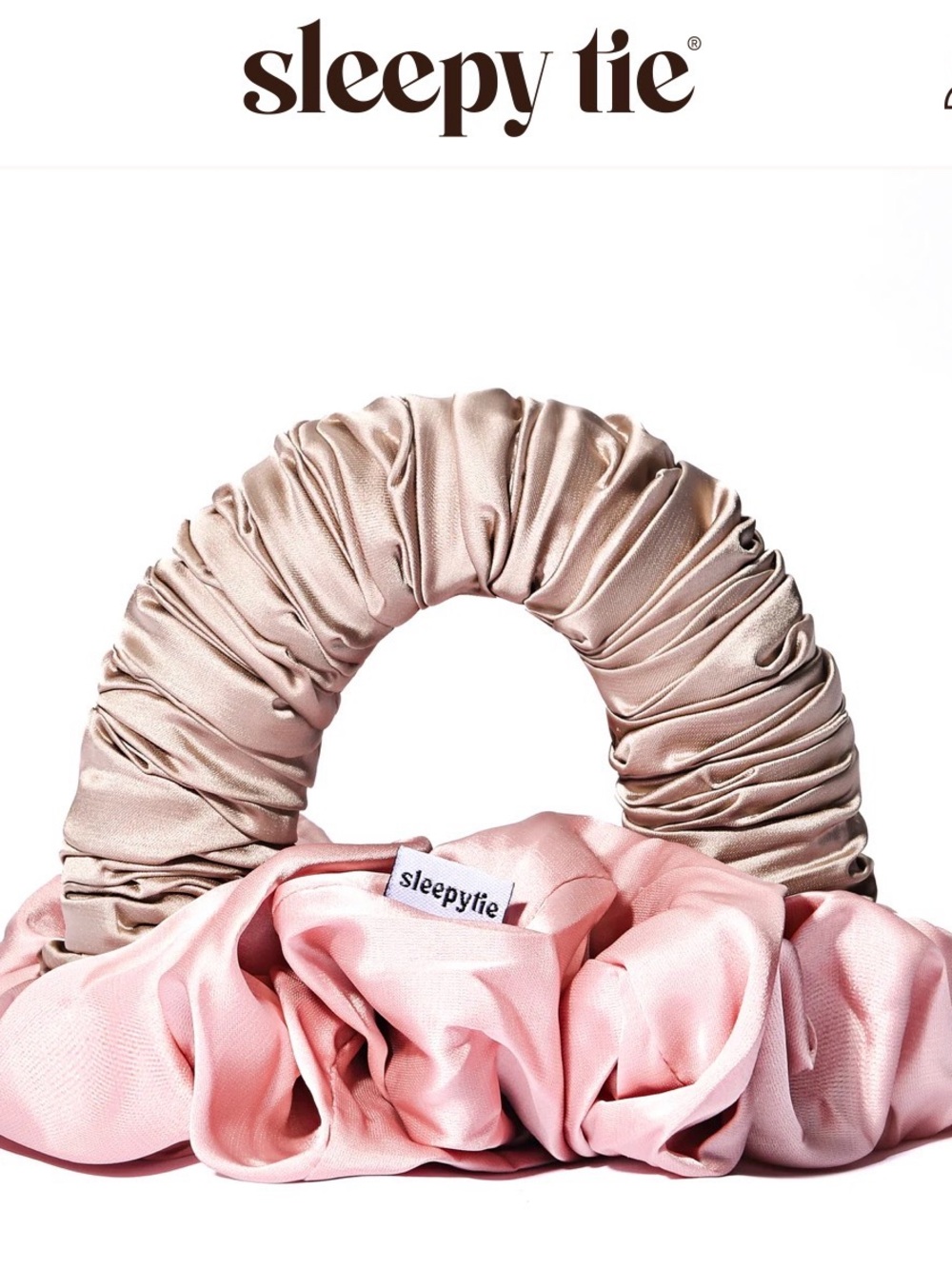 Sleepy Tie Original Heatless Curling Headband Pink Brown Medium Long Hair